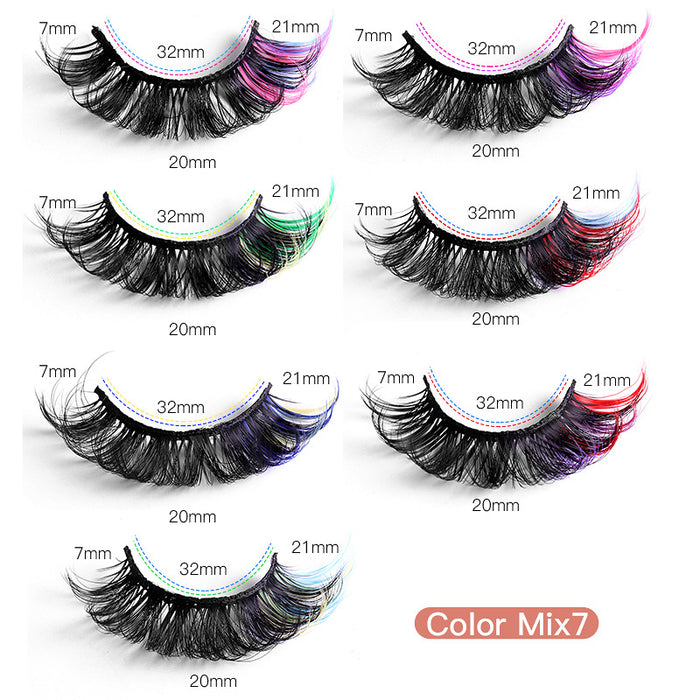 Wholesale Mink Hair Color Thick False Eyelashes JDC-EY-JST001