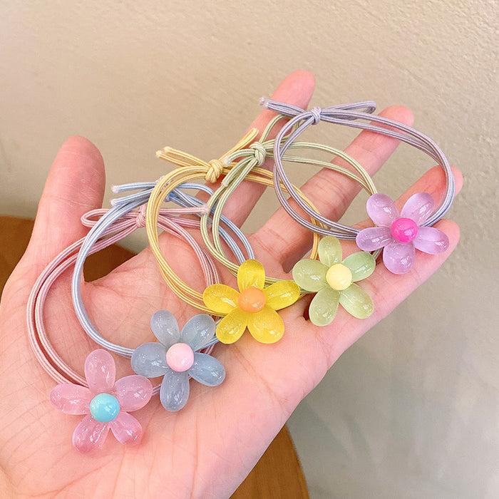 Wholesale luminous flower head rope hair ring small accessories hair accessories hair rope MOQ ≥2 JDC-HS-HuiDi008