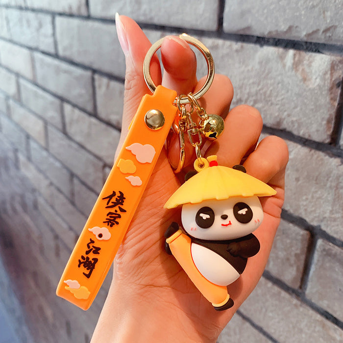 Wholesale Keychains For Backpacks new cartoon mascot kung fu panda doll keychain JDC-KC-OShi027