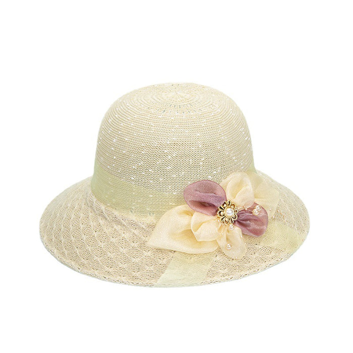 Wholesale Natural Papyrus Sunscreen Lace Straw Hat JDC-SH-ZYuan001