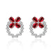 Jewelry WholesaleWholesale bow silver plated red stud earrings JDC-ES-BZ004 Earrings 标志 %variant_option1% %variant_option2% %variant_option3%  Factory Price JoyasDeChina Joyas De China