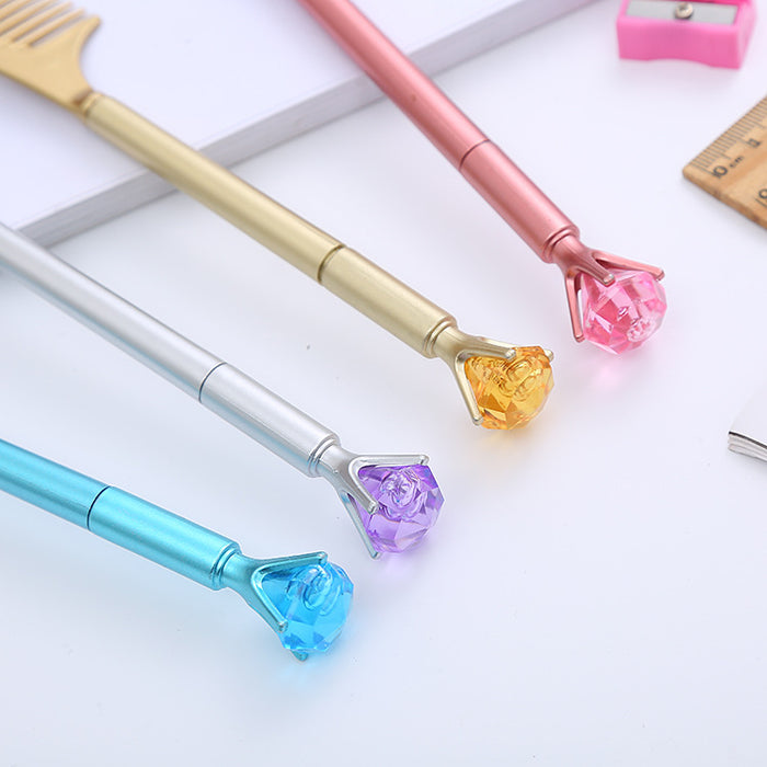 Wholesale Diamond Comb Shape Plastic Ballpoint Pen JDC-BP-Liuj014