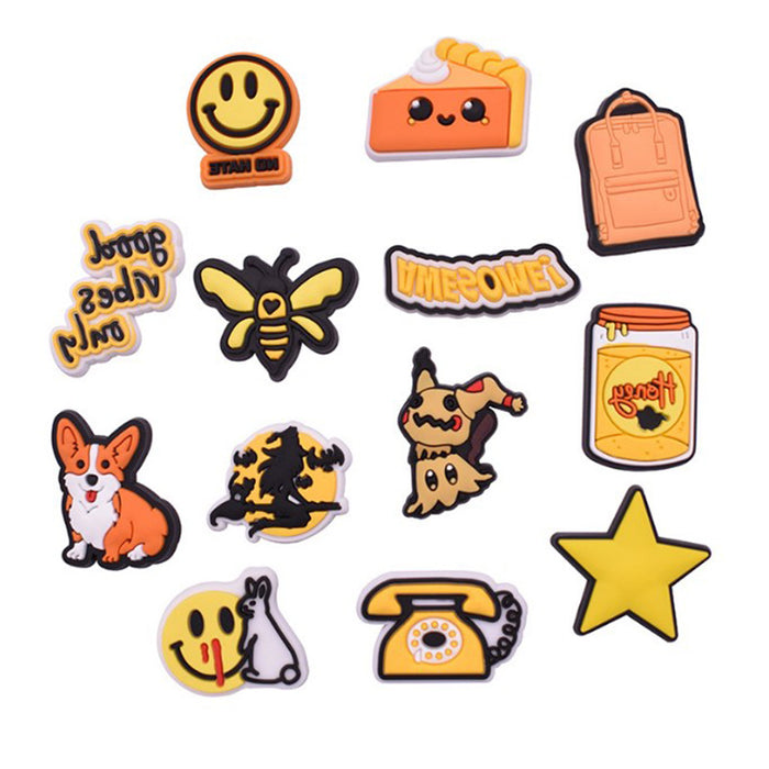 Wholesale Random 100pcs Cartoon Cute PVC DIY Accessories Croc Charms (M) JDC-CCS-XinQ008