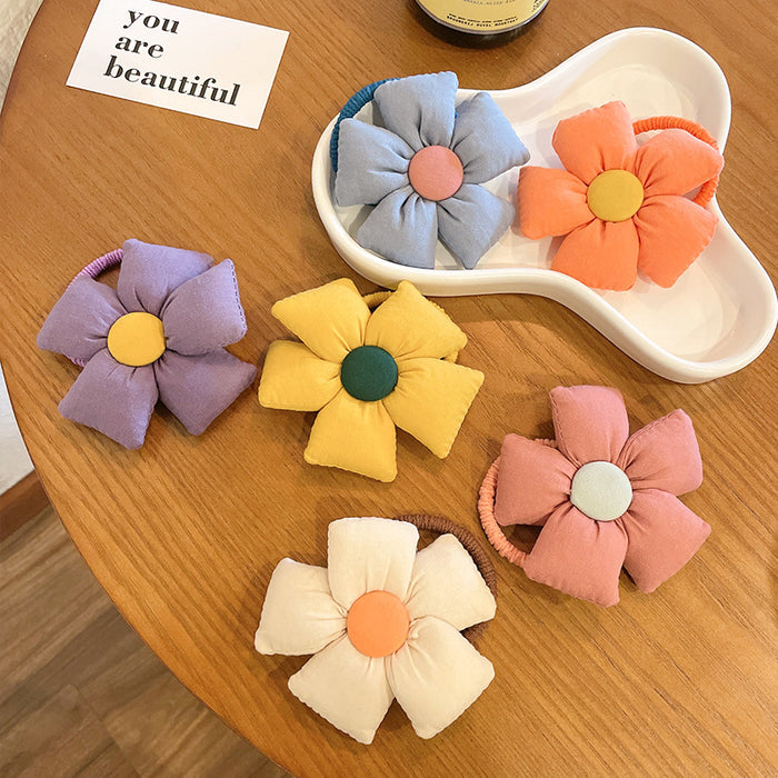 Wholesale Children Flower Cloth Hair Scrunchies JDC-HS-XiY014