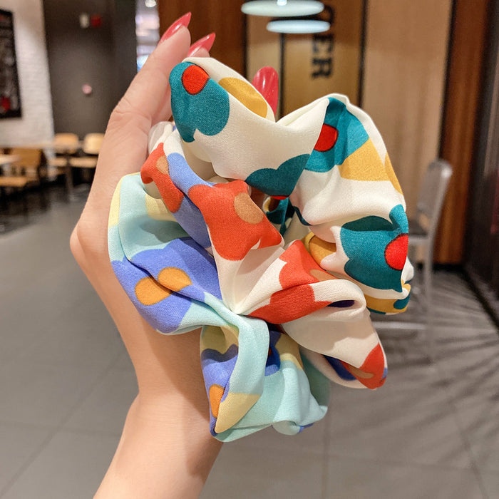 Jewelry WholesaleWholesale Flower Intestine Circle Girls Tie Hair Rubber Band JDC-HS-HuiDi004 Hair Scrunchies 惠迪 %variant_option1% %variant_option2% %variant_option3%  Factory Price JoyasDeChina Joyas De China