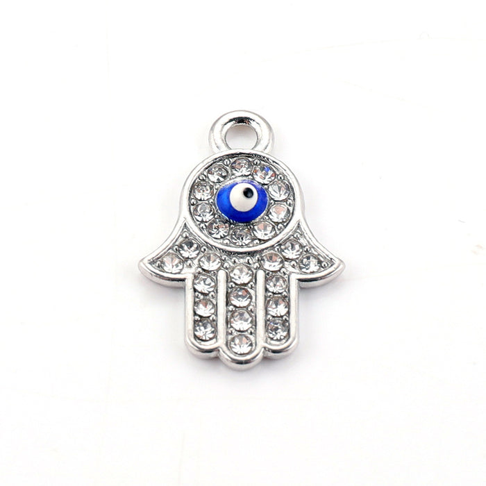 Wholesale creative colorful eye alloy pendant diy handmade jewelry beaded 10PCS JDC-DIY-Jingy006