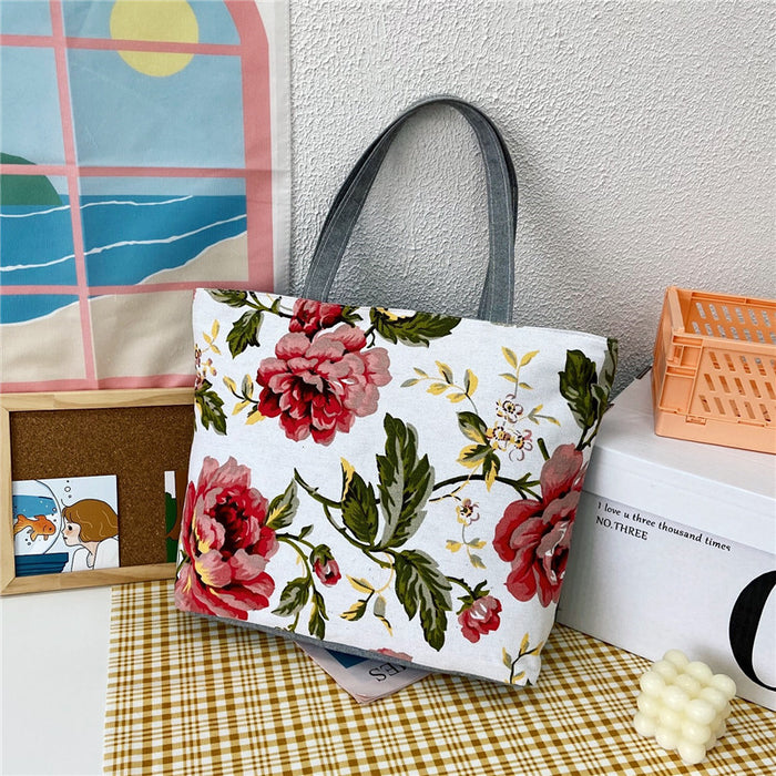 Wholesale Handbag Canvas Printed Shoulder Tote Bag MOQ≥2 JDC-HB-Weis002