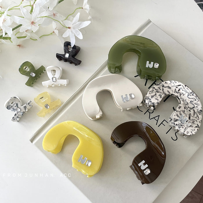 Wholesale Hair Clips Acrylic Puzzle Texture Gemstone JDC-HC-JunH003