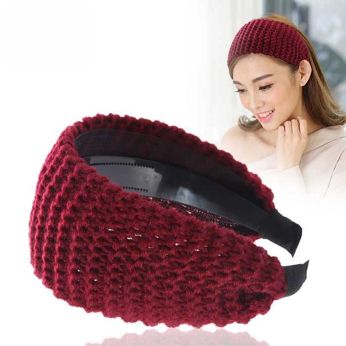 Jewelry WholesaleWholesale wide-brimmed knitted woolen hair band JDC-HD-Chunj003 Headband 纯界 %variant_option1% %variant_option2% %variant_option3%  Factory Price JoyasDeChina Joyas De China