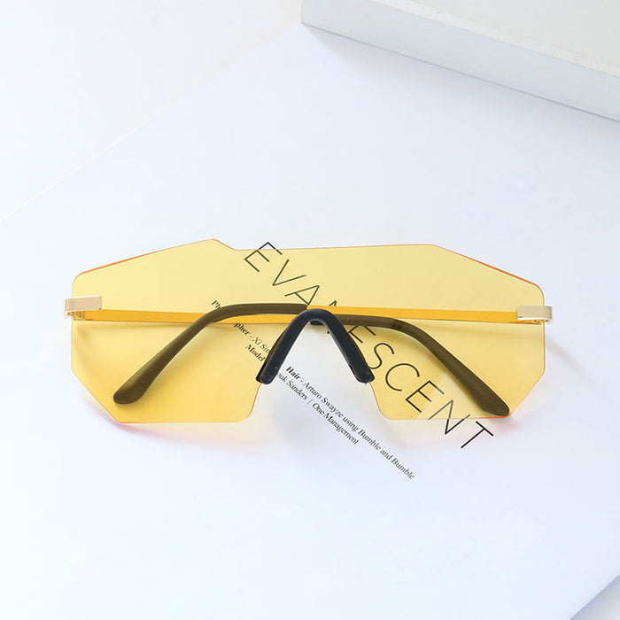 Wholesale Sunglasses Resin Lens Frameless Colorful Metal Frame MOQ≥2 JDC-SG-QingT009