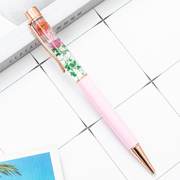 Jewelry WholesaleWholesale Metal Dried Flower Ballpoint Pen JDC-BP-Huah020 Ballpoint pen 华豪 %variant_option1% %variant_option2% %variant_option3%  Factory Price JoyasDeChina Joyas De China