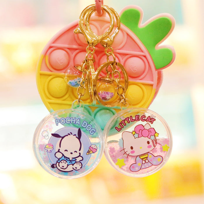 Wholesale keychain PVC soft acrylic pendant cute cartoon MOQ≥5 JDC-KC-HHY002