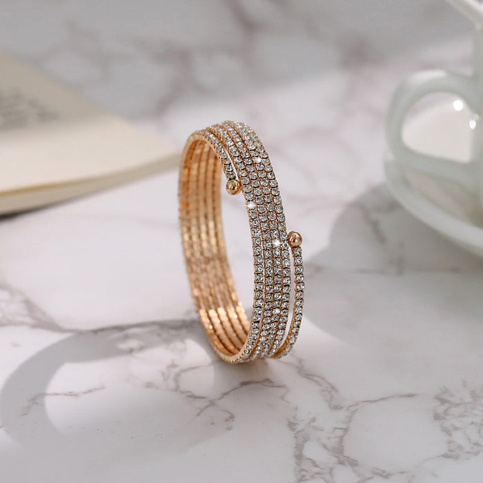 Jewelry WholesaleWholesale alloy rhinestone stretchable bracelet JDC-BT-DaiR015 Bracelet 黛仁 %variant_option1% %variant_option2% %variant_option3%  Factory Price JoyasDeChina Joyas De China