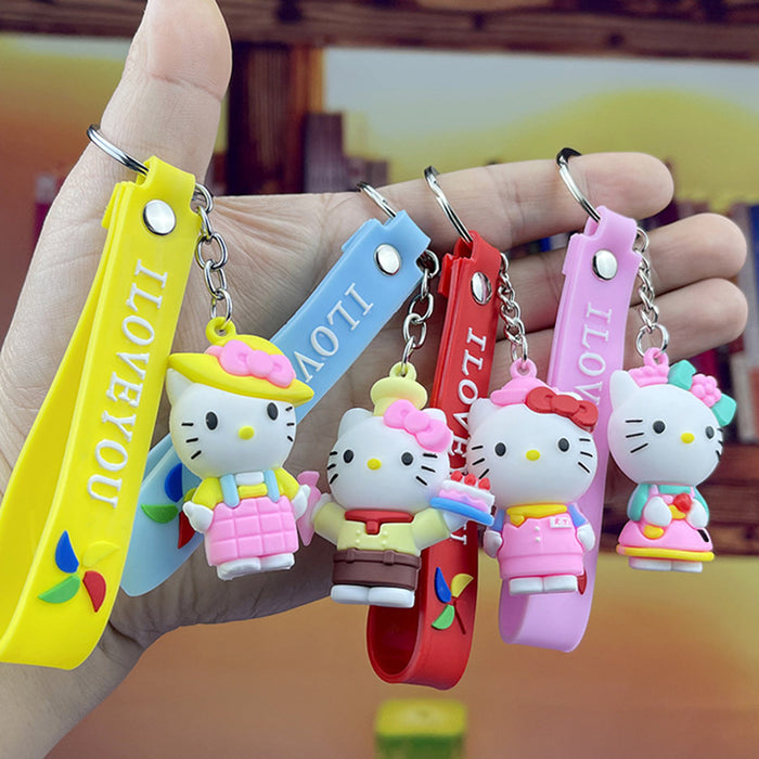 Wholesale keychain cartoon cute schoolbag doll pendant MOQ≥2 JDC-KC-LeO010