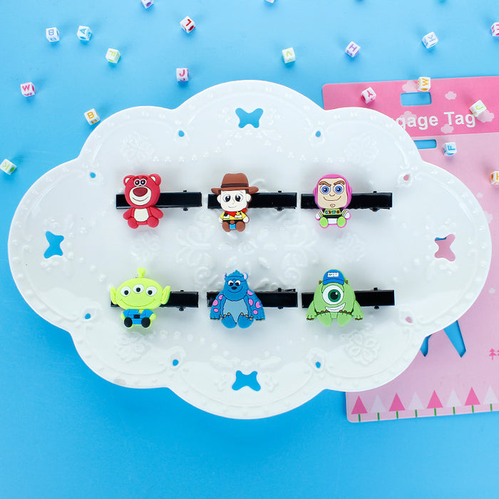 Wholesale Hair Clips PVC Metal Kids Cute Cartoon Animation (M) MOQ≥3 JDC-HC-ZhongJ004