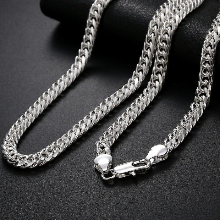 Wholesale Silver Plated Jewelry Fashion Jewelry Full Side Necklace JDC-NE-JSH003