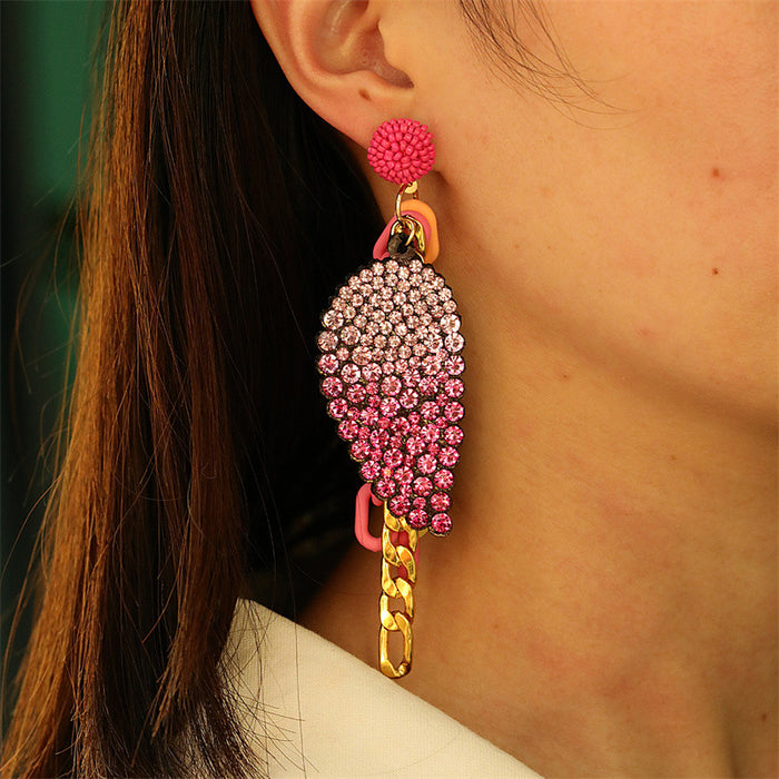 Wholesale Earrings Alloy Acrylic Bohemian Flowers Tassels JDC-ES-GuTe024