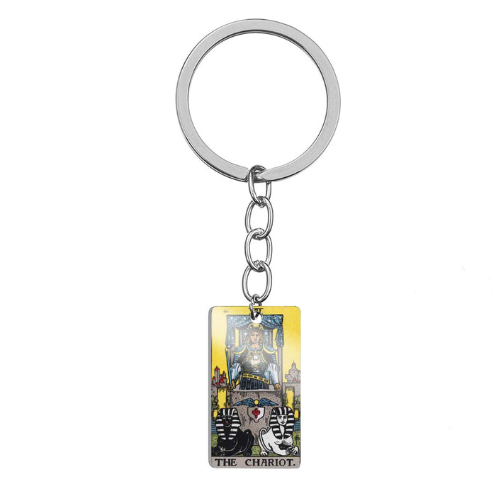 Wholesale Tarot Color Stainless Steel Keychain MOQ≥2 JDC-KC-HuanYu003