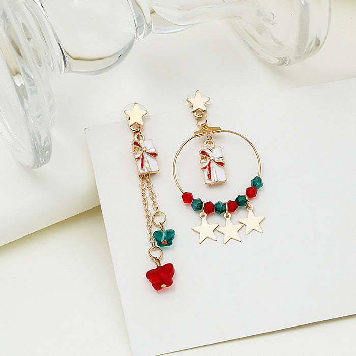 Wholesale Earrings Alloy Christmas Elk Star Pendant JDC-ES-MDD095