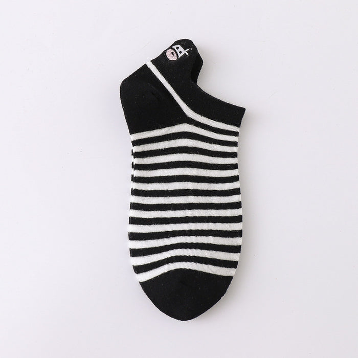 Wholesale Socks Cotton Cow Striped Short Socks MOQ≥5 JDC-SK-XiaoYi007