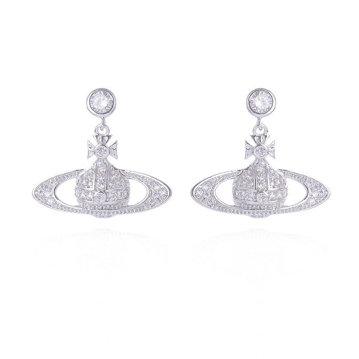 Wholesale Alloy Saturn Earrings JDC-ES-JuB001