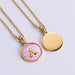 Jewelry WholesaleWholesale Gold Plated Stainless Steel Pink Shell Letter Necklace JDC-NE-Aimi021 Necklaces 爱米 %variant_option1% %variant_option2% %variant_option3%  Factory Price JoyasDeChina Joyas De China