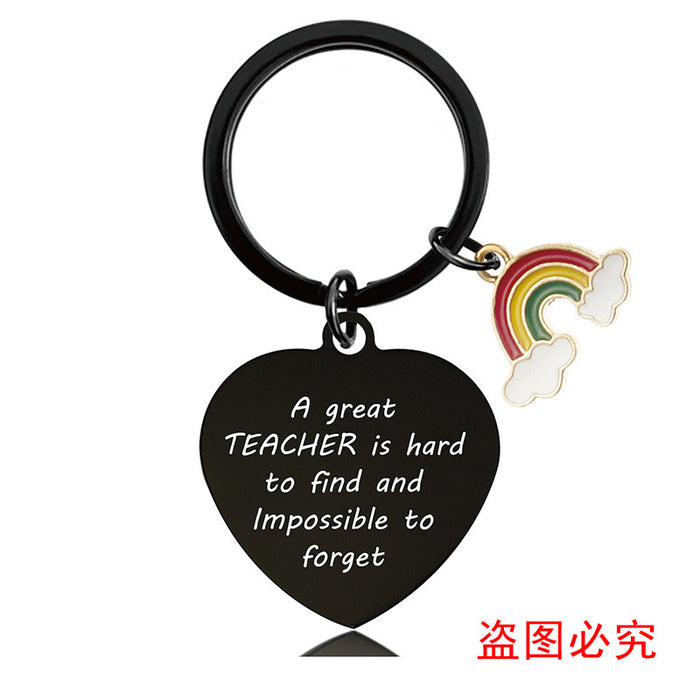 Jewelry WholesaleWholesale teachers' Day graduation gift engraved stainless steel keychain JDC-KC-GangGu035 Keychains 钢古 %variant_option1% %variant_option2% %variant_option3%  Factory Price JoyasDeChina Joyas De China