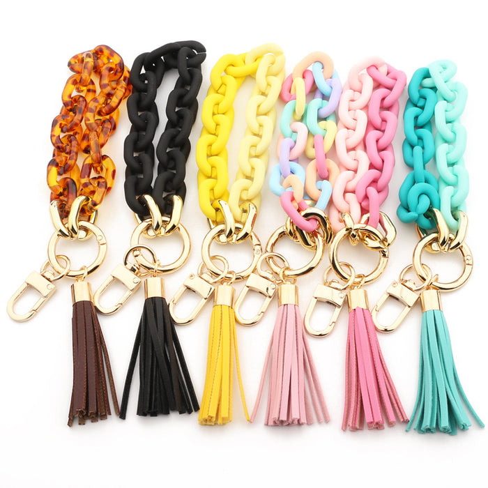 Jewelry WholesaleWholesale Color Acrylic Wristlet Keychain MOQ≥2 JDC-KC-NuoYi001 Keychains 诺亦 %variant_option1% %variant_option2% %variant_option3%  Factory Price JoyasDeChina Joyas De China