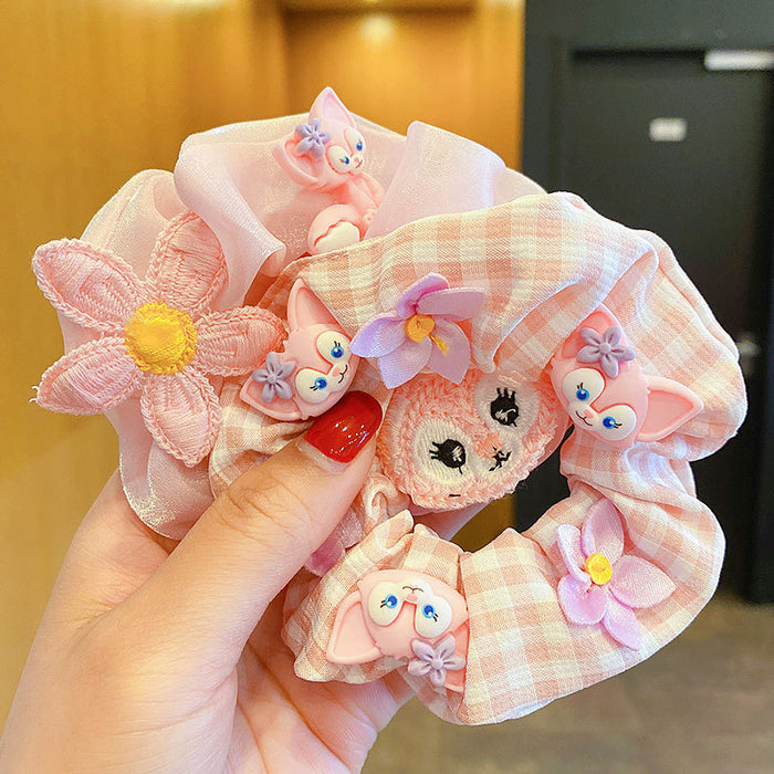 Jewelry WholesaleWholesale kids pink cartoon head rope JDC-HS-DingS004 Hair Scrunchies 鼎硕 %variant_option1% %variant_option2% %variant_option3%  Factory Price JoyasDeChina Joyas De China