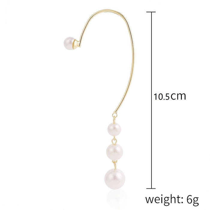 Jewelry WholesaleWholesale pearl love star diamond fringe alloy earhook JDC-ES-ManY008 Earrings 满溢 %variant_option1% %variant_option2% %variant_option3%  Factory Price JoyasDeChina Joyas De China