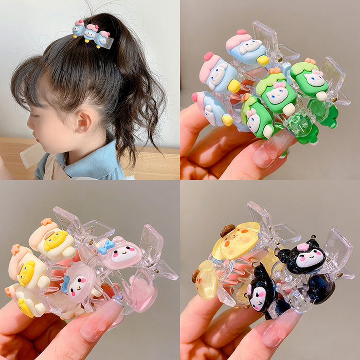 Wholesale hair clips acrylic children's ponytail hair clip MOQ≥2 JDC-HC-MingGe001