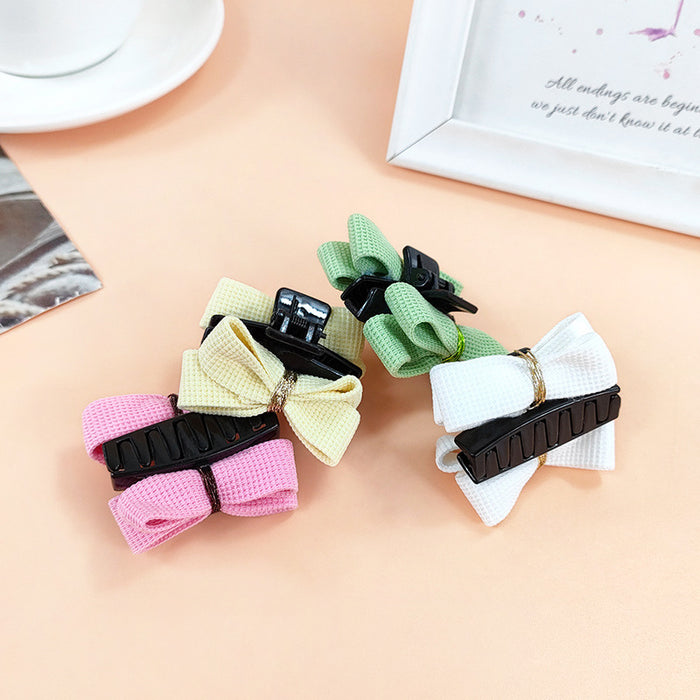 Wholesale Hair Clips Plastic Mini Bows Side Bangs Hair Clips JDC-HC-ChaoX004