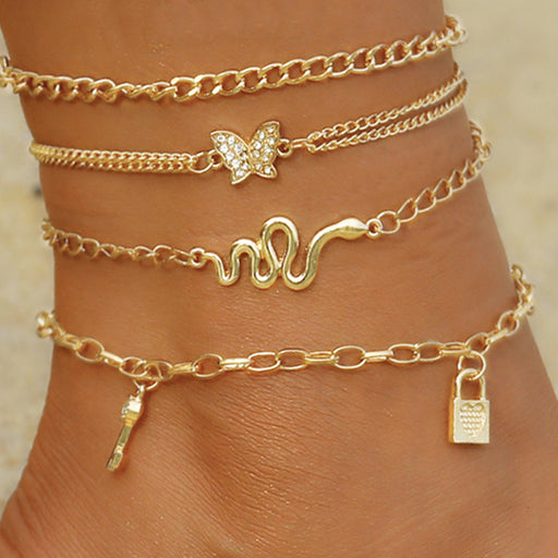 Jewelry WholesaleWholesale retro personalized butterfly Anklets  JDC-AS-YeB011 Anklet 烨贝 %variant_option1% %variant_option2% %variant_option3%  Factory Price JoyasDeChina Joyas De China