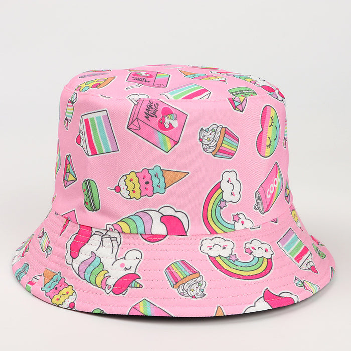 Wholesale Ice Cream Printing Double Sided Bucket Hat Women JDC-FH-LLan002