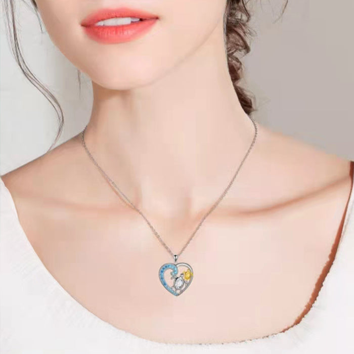 Jewelry WholesaleWholesale Heart Shaped Turtle Alloy Necklace MOQ≥2 JDC-NE-JYS006 Necklaces 静夜思 %variant_option1% %variant_option2% %variant_option3%  Factory Price JoyasDeChina Joyas De China