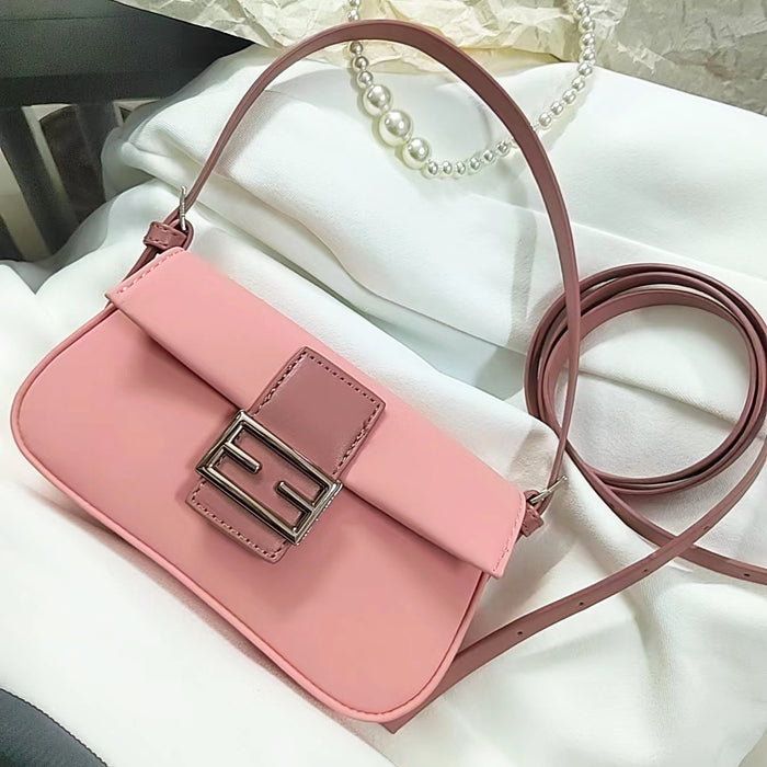 Wholesale Shoulder Bag PU Scrub Underarm Bag Pink JDC-SD-JXF004