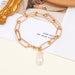 Jewelry WholesaleWholesale Water Drop Pearl Hip Hop Anklet Bracelet Two Piece Set JDC-AS-Ly011 Anklets 乐钰 %variant_option1% %variant_option2% %variant_option3%  Factory Price JoyasDeChina Joyas De China