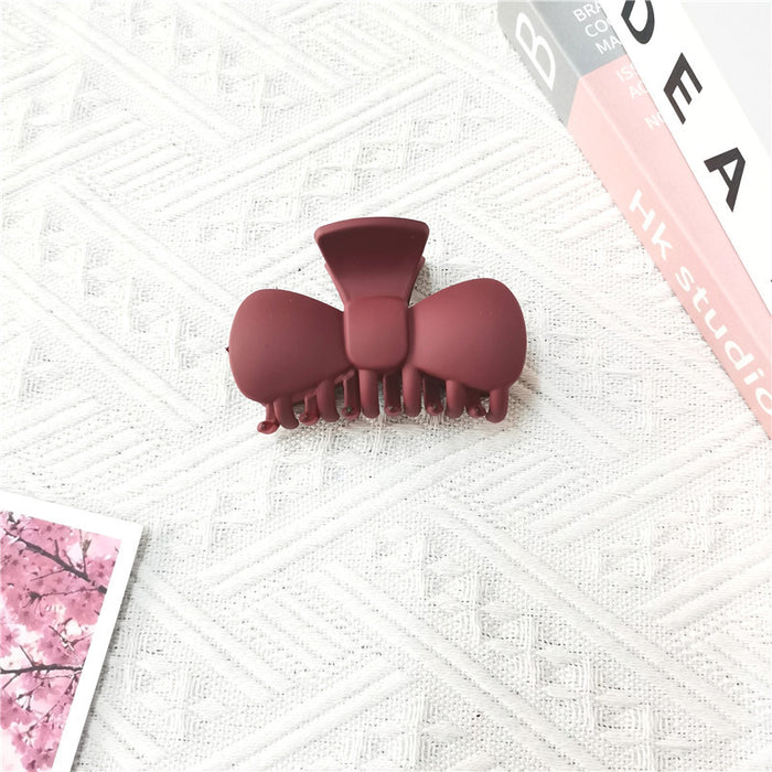 Wholesale Resin Frosted Bow Shark Clip Hair Clip MOQ≥2 JDC-HC-KEZ002