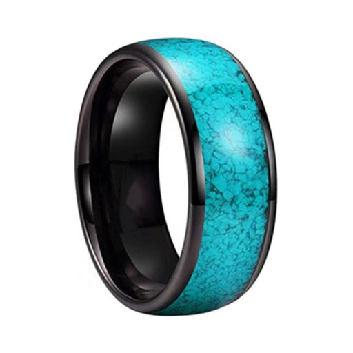 Jewelry WholesaleWholesale Tungsten Steel Titanium Steel Turquoise Opal Ring MOQ≥2 JDC-RS-ZJJ007 Rings 周俊俊 %variant_option1% %variant_option2% %variant_option3%  Factory Price JoyasDeChina Joyas De China