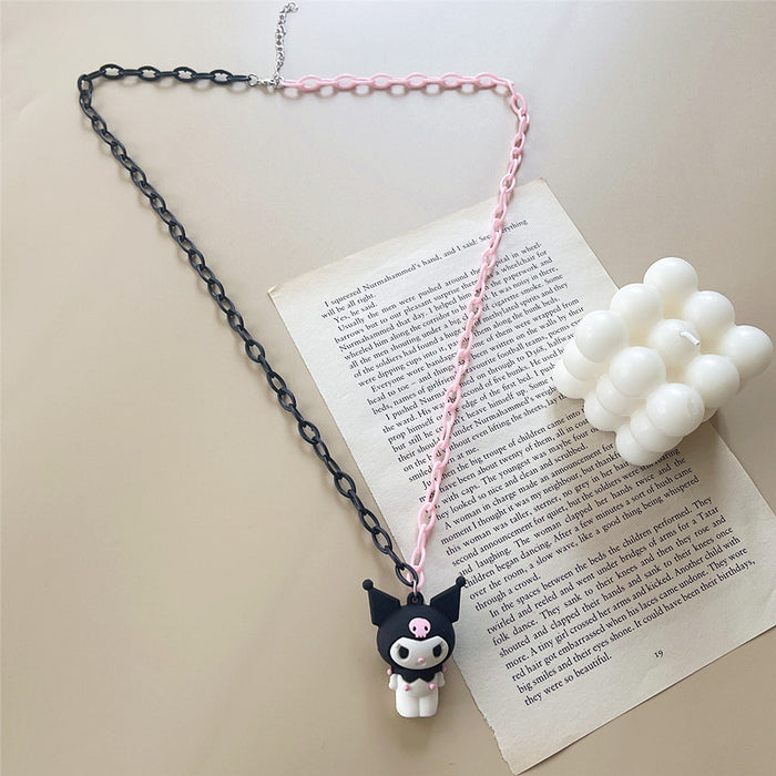 Wholesale acrylic cartoon character cute necklace JDC-NE-shier002