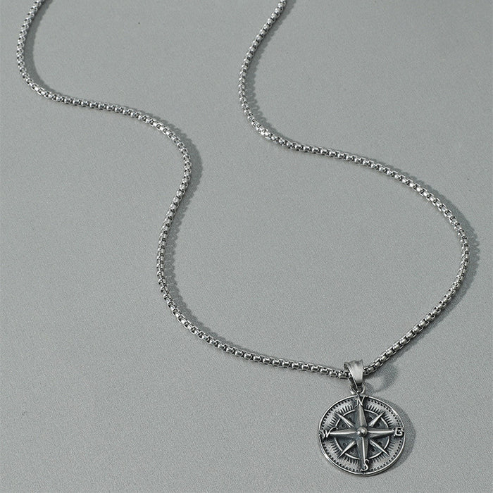 Wholesale Vintage Devil's Eye Titanium Steel Necklace Stainless Steel Pendant JDC-NE-Chenhan004