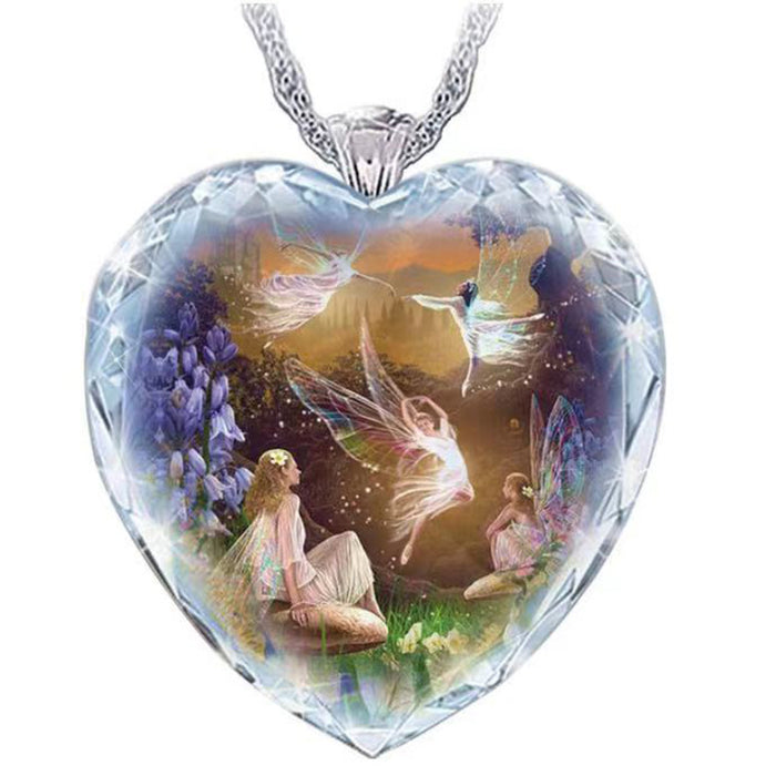 Jewelry WholesaleWholesale Ballerina Fairy Glass Alloy Necklace MOQ≥2 JDC-NE-ZiB022 Necklaces 资比 %variant_option1% %variant_option2% %variant_option3%  Factory Price JoyasDeChina Joyas De China