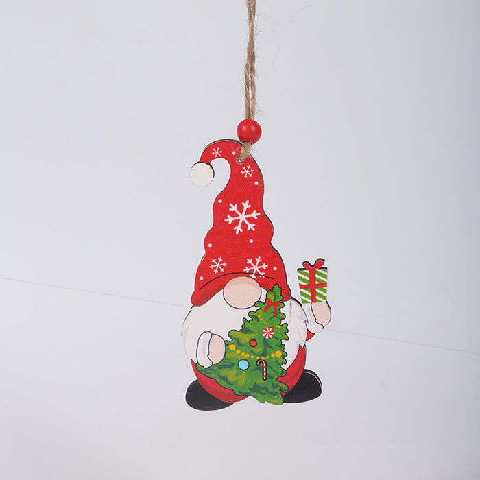 Wholesale Decorative Christmas Wooden Small Pendant MOQ≥2 JDC-DCN-QiaoC008