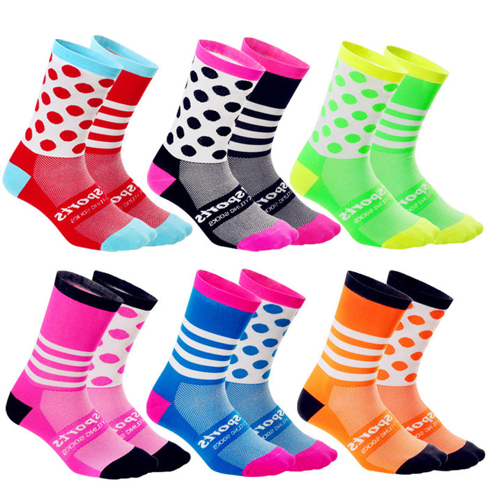 Wholesale Sock Nylon Cycling Socks Cycling Moisture Wicking Mid Tube JDC-SK-QiT003