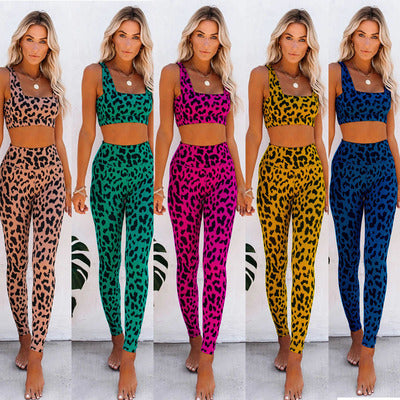 Jewelry WholesaleWholesale yoga suits tight sports fitness leopard print suits women gym clothes JDC-SW-Yige004 Swimwear 毅格 %variant_option1% %variant_option2% %variant_option3%  Factory Price JoyasDeChina Joyas De China