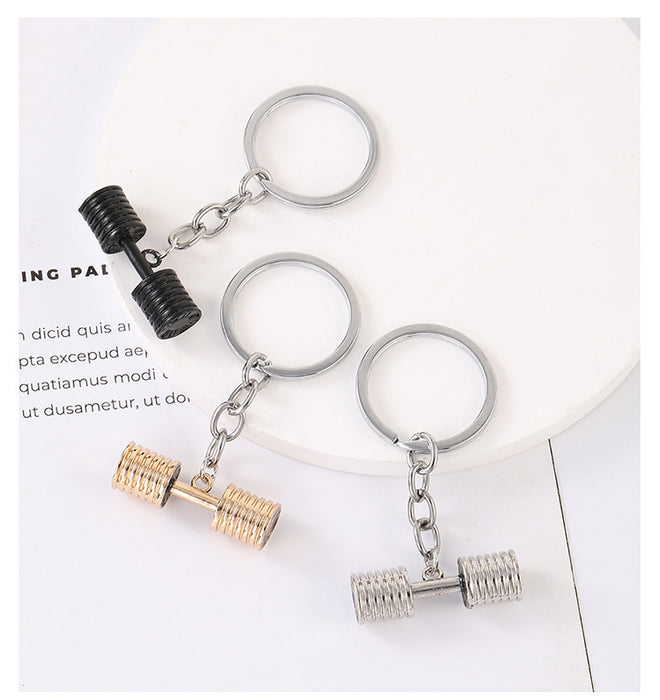 Wholesale Keychain Dumbbell Metal JDC-KC-YWMX003