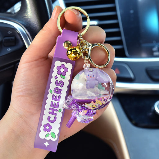 Jewelry WholesaleWholesale new acrylic into oil quicksand lollipop keychain JDC-KC-Woan005 Keychains 沃安 %variant_option1% %variant_option2% %variant_option3%  Factory Price JoyasDeChina Joyas De China