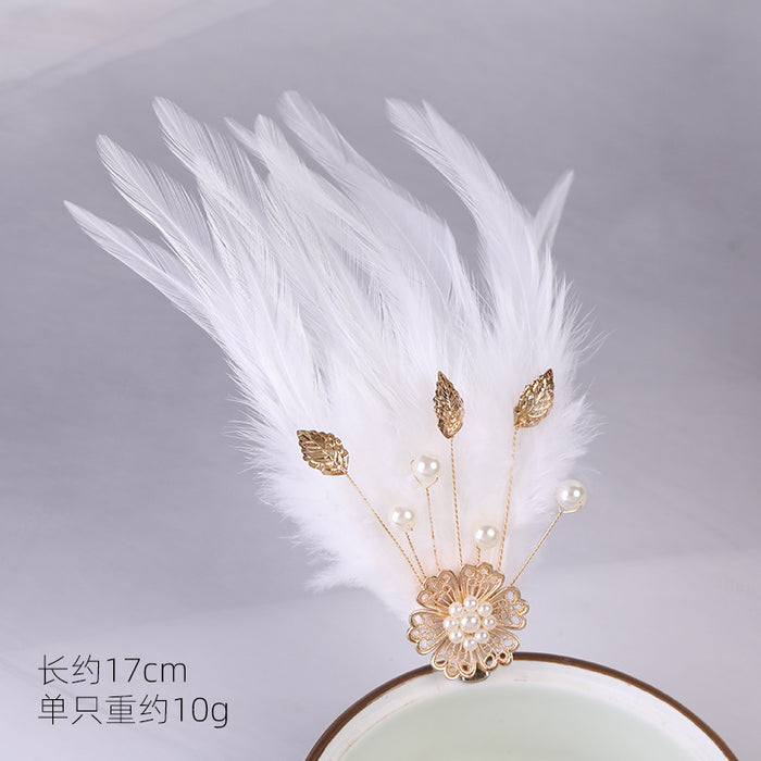 Wholesale Feather Hairpin Plush Children JDC-HC-ZanNiang001