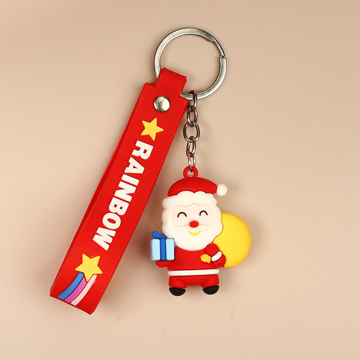 Wholesale Keychain PVC Christmas Cute Gift Pendant MOQ≥2 JDC-KC-MengO004