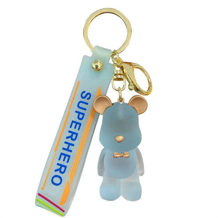 Wholesale Keychain Silicone Fantasy Crystal Glass Bear MOQ≥10 (F) JDC-KC-JuM003